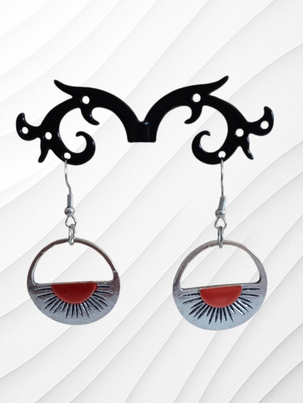 Sunburst Retro-Style Earrings